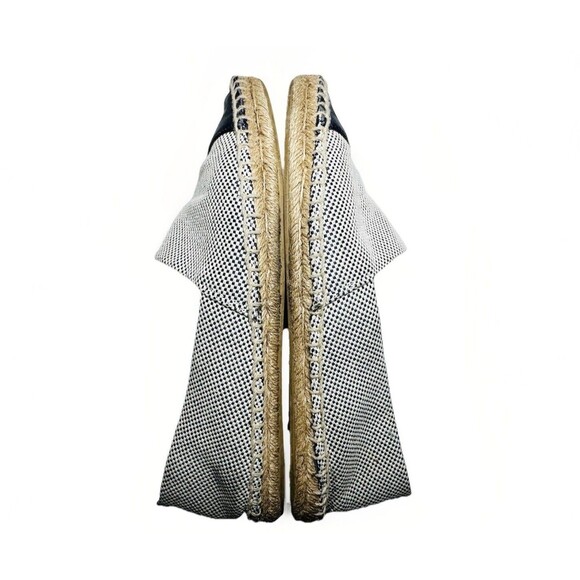 TORY BURCH Blue Tan Espadrilles Flat Slip On Shoes‎ Canvas Color Block Women's 8 - Picture 10 of 16